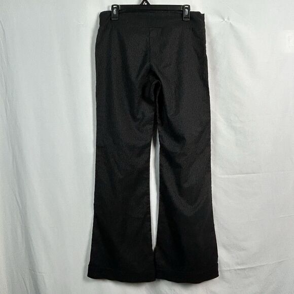 Valia Women's 11/12 Pin Stripe Black Dress Pants Pull On Office Work 32 x 32 - Picture 6 of 10